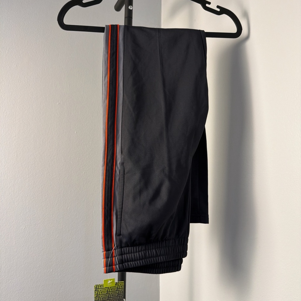 Kids Black Joggers with Red Stripe